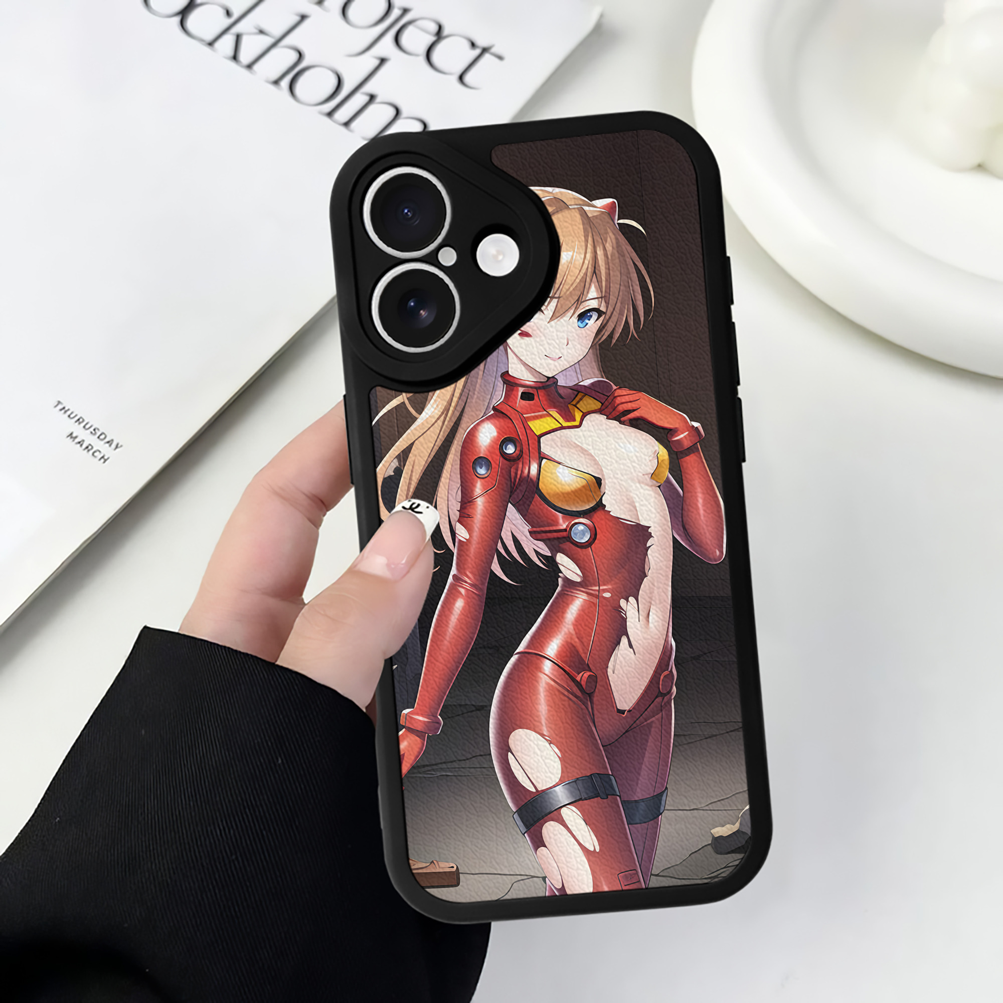 （画像用） EVA 新世紀エヴァンゲリオン 【iPhone 16シリーズ対応】シリコンスマホケース（レザー調） 材質：シリコン